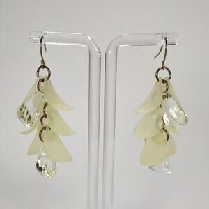Light green acrylic petal dangle